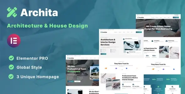 Archita – Architecture &amp; Interior Design Elementor Template Kit