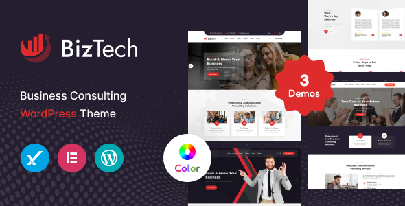 Biztech - Corporate &amp; Consulting Business WordPress Theme