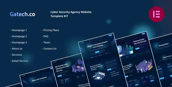 Gatech Cyber Security &amp; IT Management Elementor Template Kit