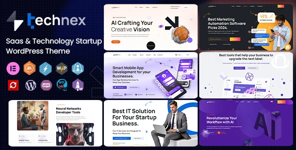 Technex – Technology &amp; Software WordPress Elementor Theme