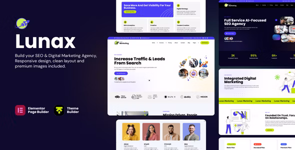 Lunax - Digital Marketing Agency &amp; SEO WordPress Theme
