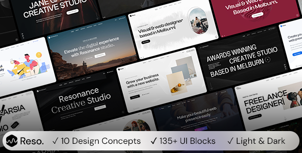 Resonance - Creative Modern Agency, Freelancer &amp; Portfolio WordPress Theme