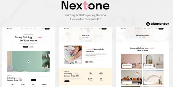 Nextone – Painting &amp; Wallpapering Service Elementor Template Kit