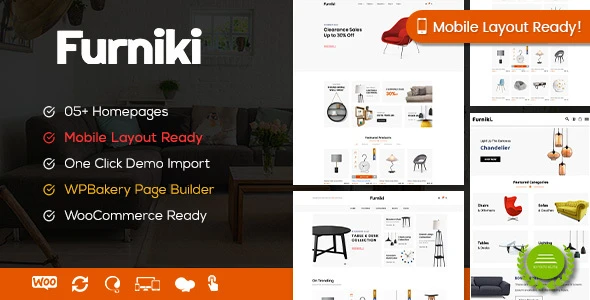 Furniki – Furniture Store &amp; Interior Design WordPress WooCommerce Theme (Mobile Layout Ready)