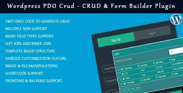 WordPress PDO Crud – Crud &amp; Form Builder Plugin for wordpress
