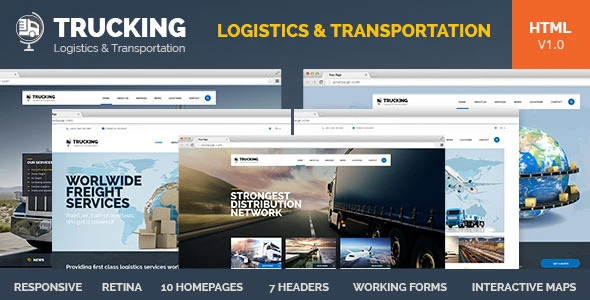 Trucking-Transportation &amp; Logistics HTML Template