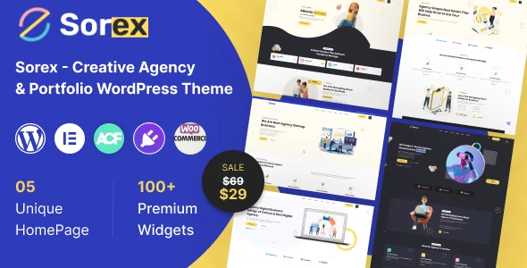 Sorex – Creative Agency &amp; Portfolio WordPress Theme