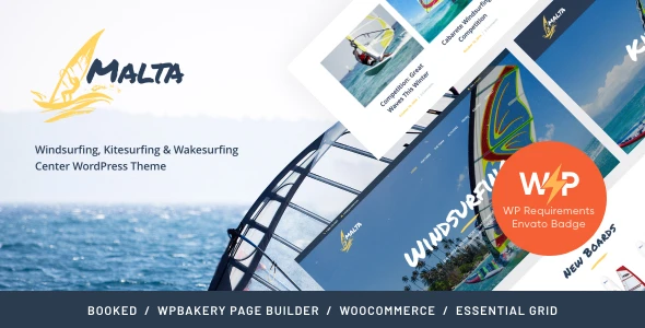 Malta – Windsurfing, Kitesurfing &amp; Wakesurfing Center WordPress Theme