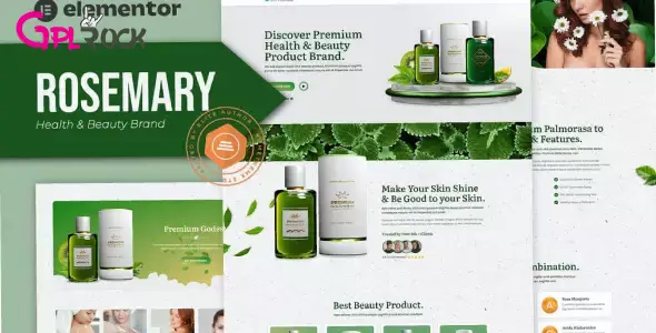 Rosemary – Health &amp; Beauty Brand Elementor Template Kit