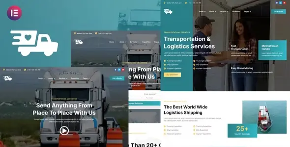 Antar – Transportation &amp; Logistics Elementor Template Kit