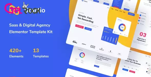 Startio – Saas &amp; Digital Agency Elementor Template Kit