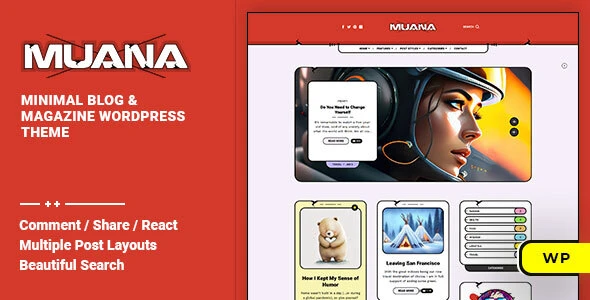 Muana – Personal Blog &amp; Magazine WordPress Theme