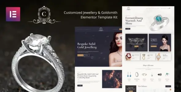 CustomMade – Customized Jewellery &amp; Goldsmith Elementor Template Kit