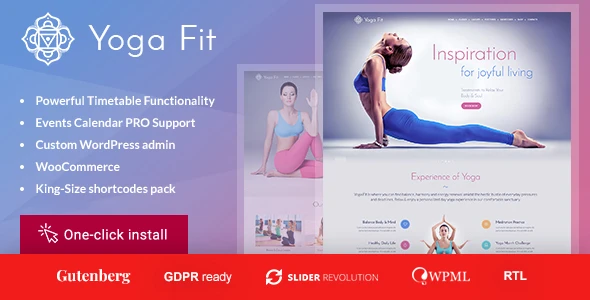 Yoga Fit – Sports &amp; Fitness WordPress Theme