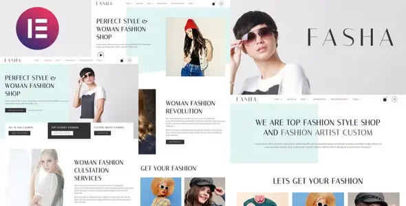 Fasha – Woman Fashion &amp; Shop eCommerce Elementor Template Kit