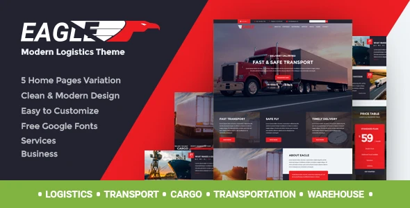 Eagle – Logistics &amp; Transportation WordPress Theme