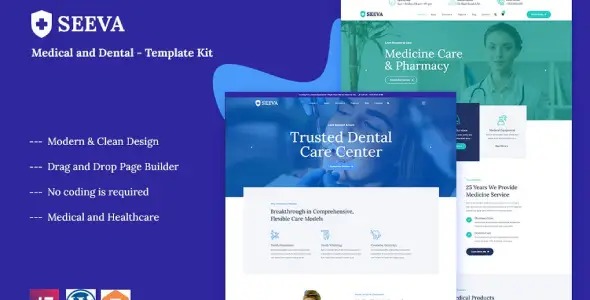 Seeva – Medical &amp; Dental Elementor Template Kit