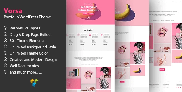 Vorsa – Portfolio &amp; Agency WordPress Theme