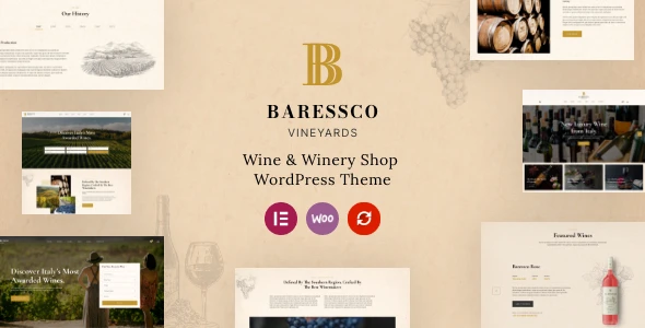 Baressco – Wine, Vineyard &amp; Winery WordPress Theme