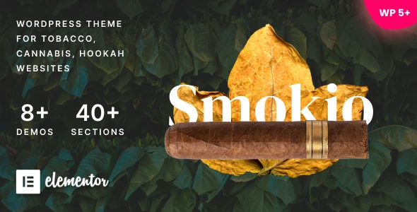 Smokio – Tobacco &amp; Cannabis WordPress Theme