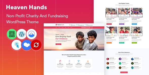 Heaven Hands- Non-Profit Charity &amp; Fundraising WordPress Theme