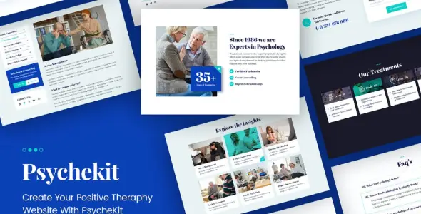 PsycheKit – Psychologist &amp; Hypnotherapy Elementor Template Kit