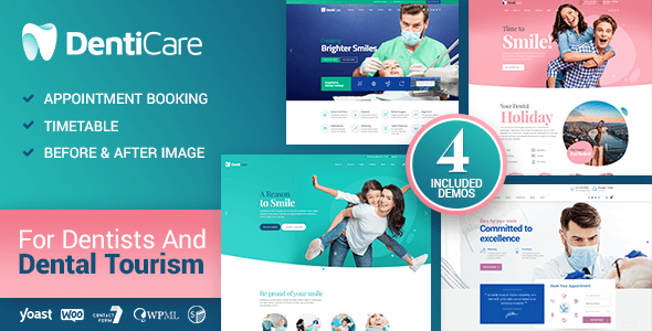 DentiCare - Medical &amp; Dentist WordPress Theme