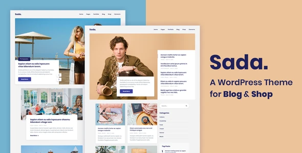 Sada – A WordPress Theme For Blog &amp; Shop