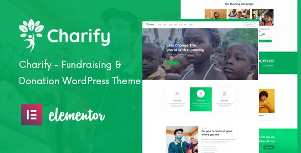 Charify – Fundraising &amp; Donation WordPress Theme