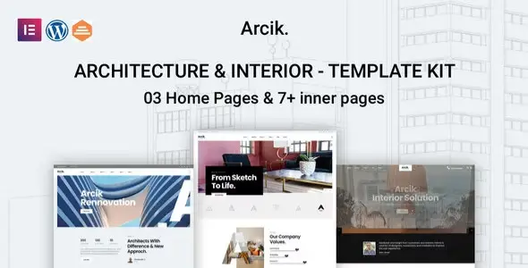 Arcik – Architecture &amp; Interior Elementor Template Kit