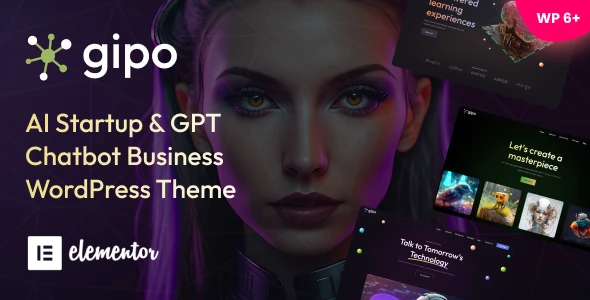 Gipo – AI Startup &amp; GPT Chatbot Business WordPress Theme