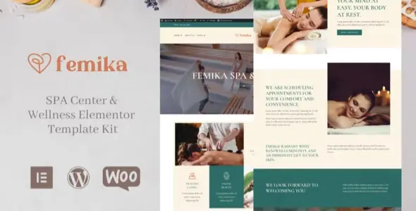 Femika – Spa Center &amp; Wellness Elementor Template Kit