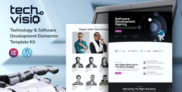Techvisio Technology &amp; Software Development Elementor Template Kit