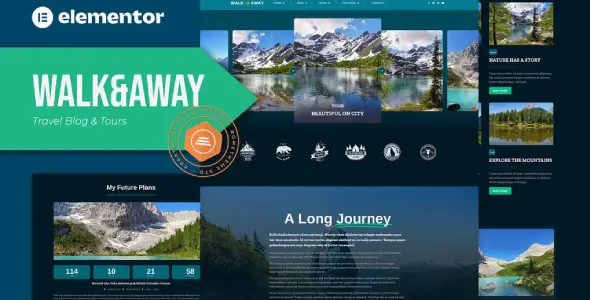 Walk&amp;Away – Travel Blog &amp; Tours Elementor Template Kit