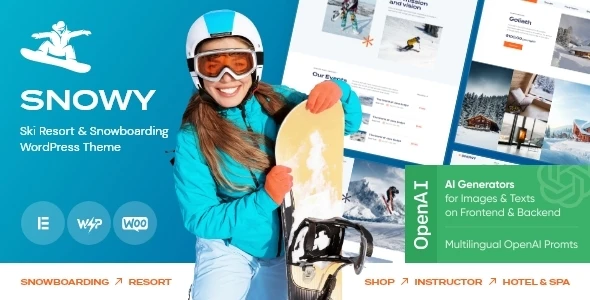 Snowy – Ski &amp; Snowboarding Resort WordPress Theme