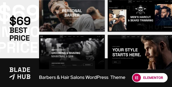 BladeHub – Barber Shop &amp; Hairdressers WordPress Theme