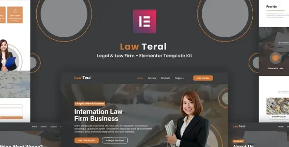 LawTeral – Legal &amp; Law Firm Elementor Template Kit