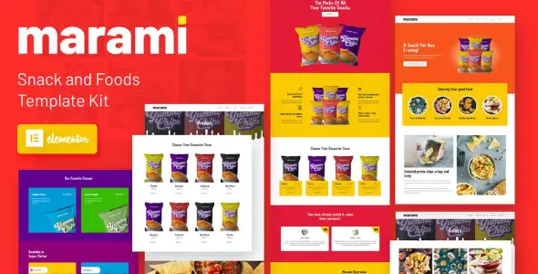 Marami – Snack Brand &amp; Bakery Template Kit