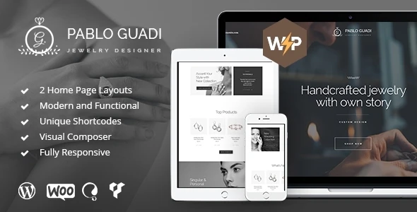 Pablo Guadi – Handcrafted Jewelry &amp; Online Shop WordPress Theme