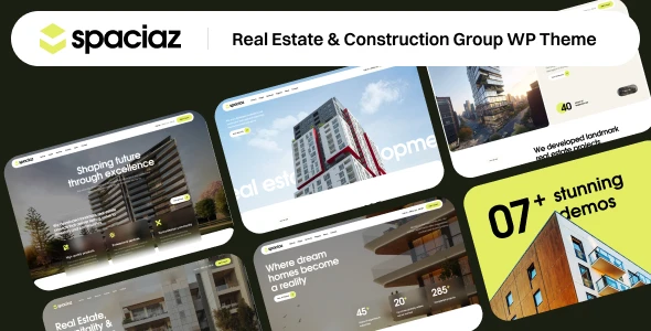 Spaciaz – Real Estate &amp; Construction Group WordPress Theme