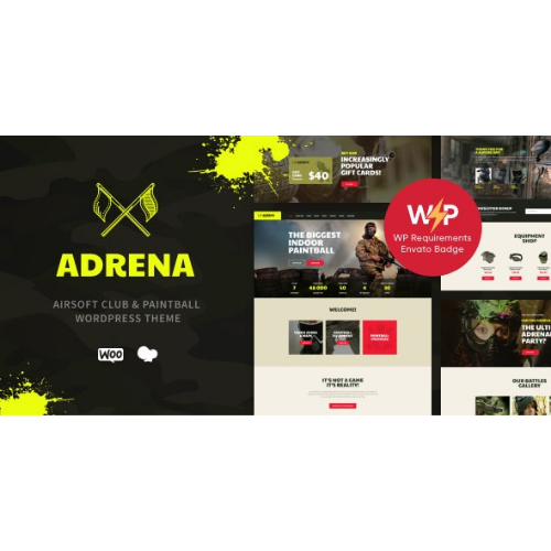 Adrena | Airsoft Club &amp; Paintball WordPress Theme