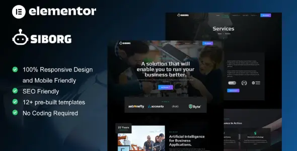 Siborg – Robotics &amp; Technology Elementor Template Kit