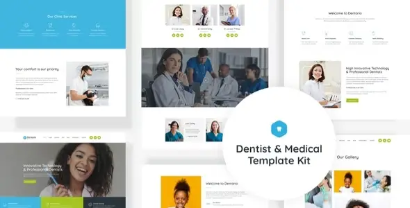 Dentario – Dentist &amp; Medical Elementor Template Kit