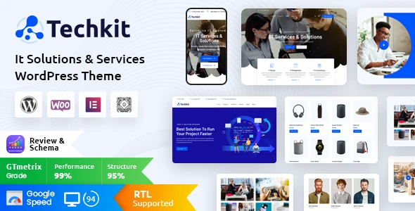 Techkit – Technology &amp; IT Solutions WordPress Theme