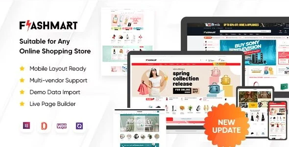 FlashMart – Multipurpose Elementor WooCommerce WordPress Theme (10+ Homepages &amp; Mobile Layout Ready)