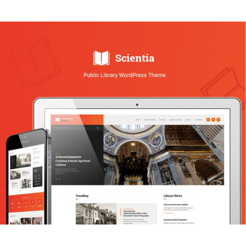 Scientia | Public Library &amp; Book Store Education WordPress Theme