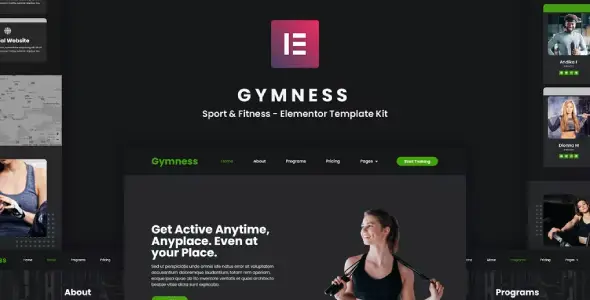 Gymness – Sport &amp; Fitness Elementor Template Kit