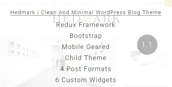 Hedmark | Clean &amp; Minimal Responsive WordPress Blog Theme