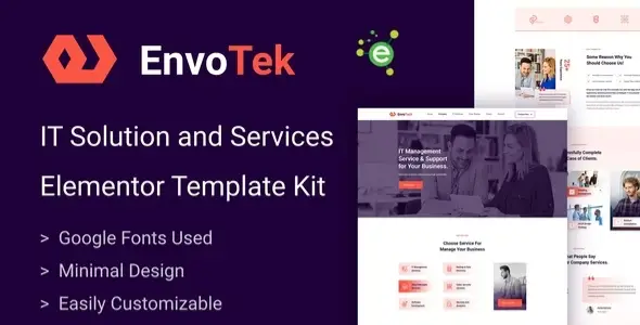 EnvoTek – IT Solution &amp; Services Elementor Template Kit