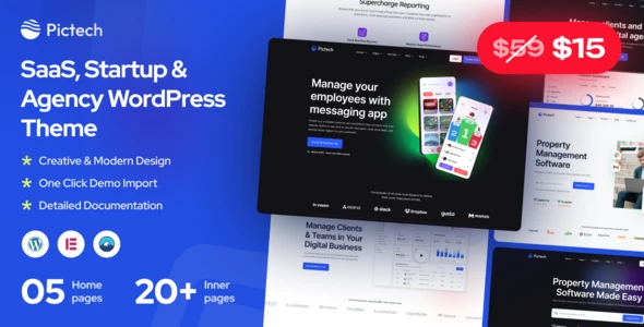 Pictech – Saas &amp; Startup WordPress Theme